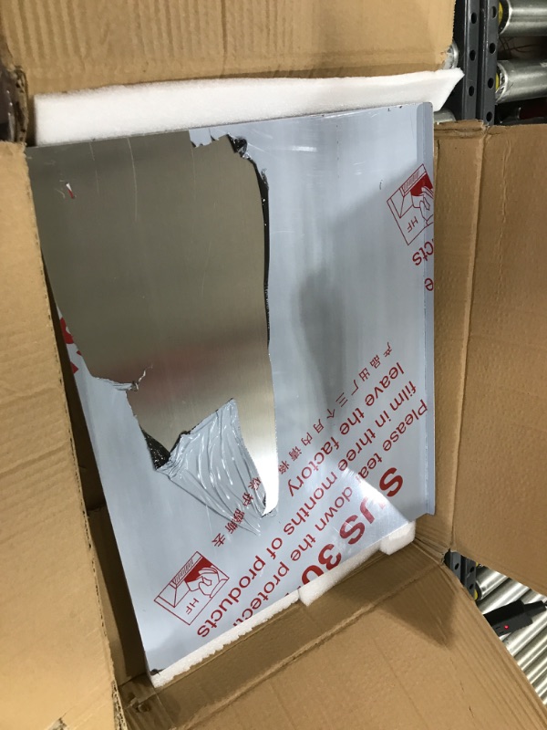Photo 1 of 304 Stainless Steel Cutting Board, Heavy Chopping Board with Lip, kneading board, Pastry Board for Meat Vegetable Fruit Fish Cheese Bread, Non Slip Easy to Clean 15.8*19.7in