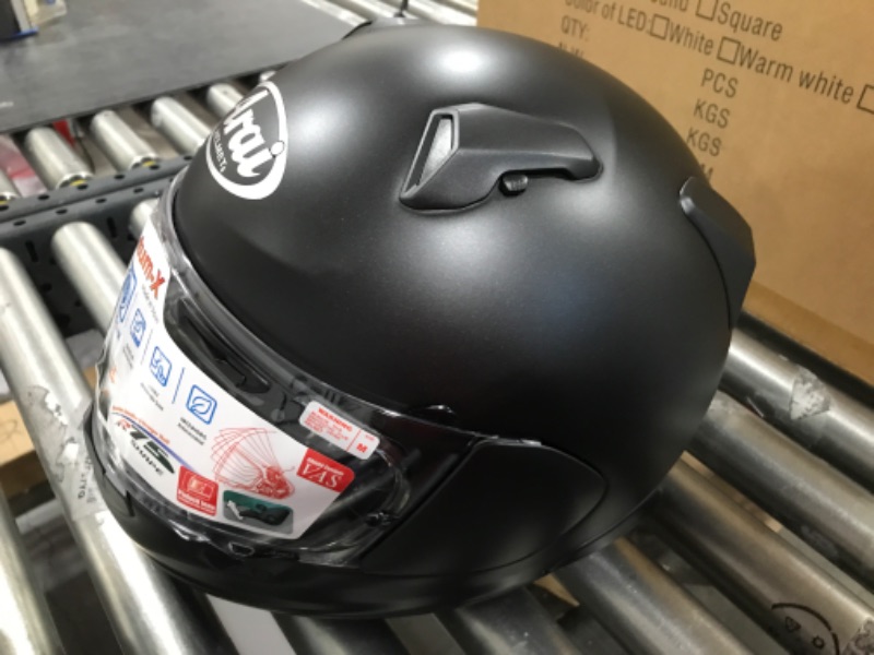 Photo 1 of Arai Quantum-X Solid Adult Street Motorcycle Helmet - Black Frost/Medium