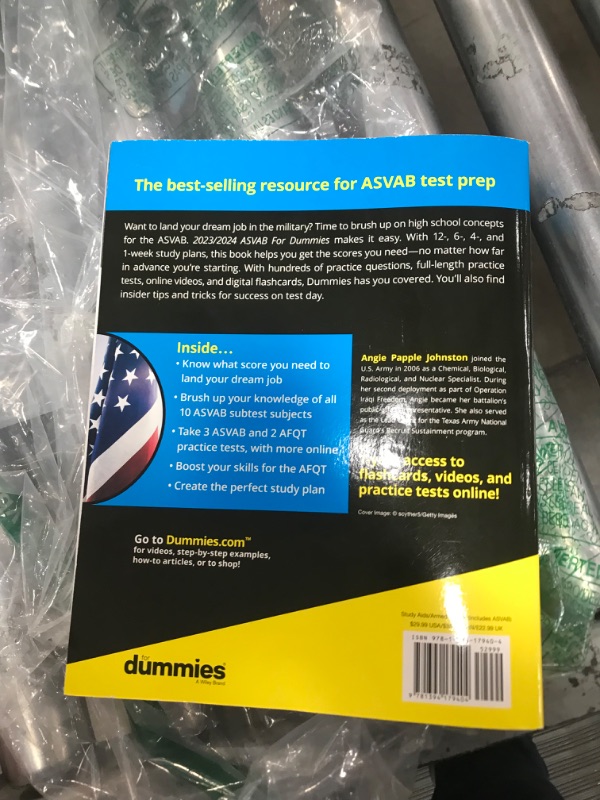 Photo 3 of 2023/2024 ASVAB For Dummies (+ 7 Practice Tests, Flashcards, & Videos Online) 12th Edition
