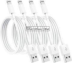 Photo 1 of 4 Pack [Apple MFi Certified] Apple Charging Cables 6ft, iPhone Chargers Lightning Cable 6 Foot, Fast iPhone Charging Cord for iPhone 12/11/11Pro/11Max/ X/XS/XR/XS Max/8/7, ipad(White) 4pack(6ft) white