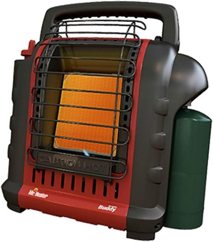 Photo 1 of [FOR PARTS, READ NOTES] NONREFUNDABLE
Mr. Heater MH-F232000 Portable Buddy 9,000 BTU Propane Gas Radiant Heater with Piezo Igniter for Outdoor Camping, Job Site, Hunting, and Tailgates
