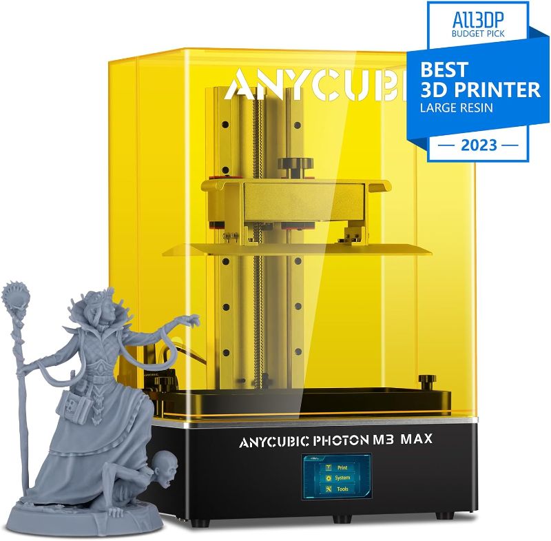 Photo 1 of ANYCUBIC Photon M3 Max Resin 3D Printer, 13.6'' 7K UV LCD 3D Printer, Automatic Feeding Resin, Fast Printing, High Precision, Printing Size 11.8'' x 11.7'' x 6.5''
