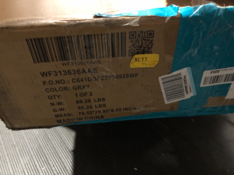 Photo 1 of ***NONREFUNDABLE - NOT FUNCTIONAL - FOR PARTS ONLY - SEE COMMENTS***
Sectional Sofa, Dark Grey, Unknown Make and Model