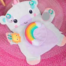 Photo 1 of Bright Starts Tummy Time Prop & Play Baby Activity Mat with Support Pillow & Taggies - Unicorn 36 x 32.5 in., Age Newborn+
