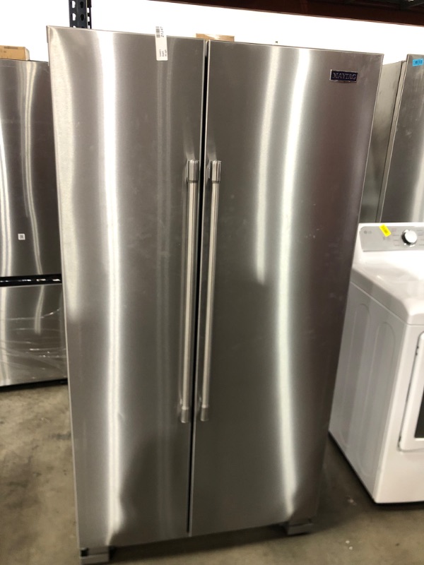 Photo 4 of Maytag 24.9-cu ft Side-by-Side Refrigerator (Fingerprint Resistant Stainless Steel)
