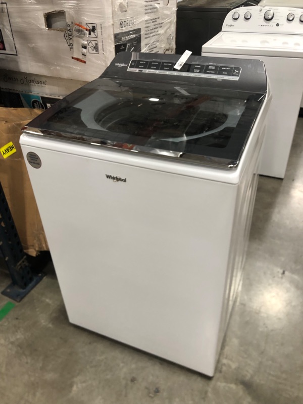 Photo 5 of SCRATCHED Whirlpool - 5.2-5.3 Cu. Ft. Smart Top Load Washer with 2 in 1 Removable Agitator - White
