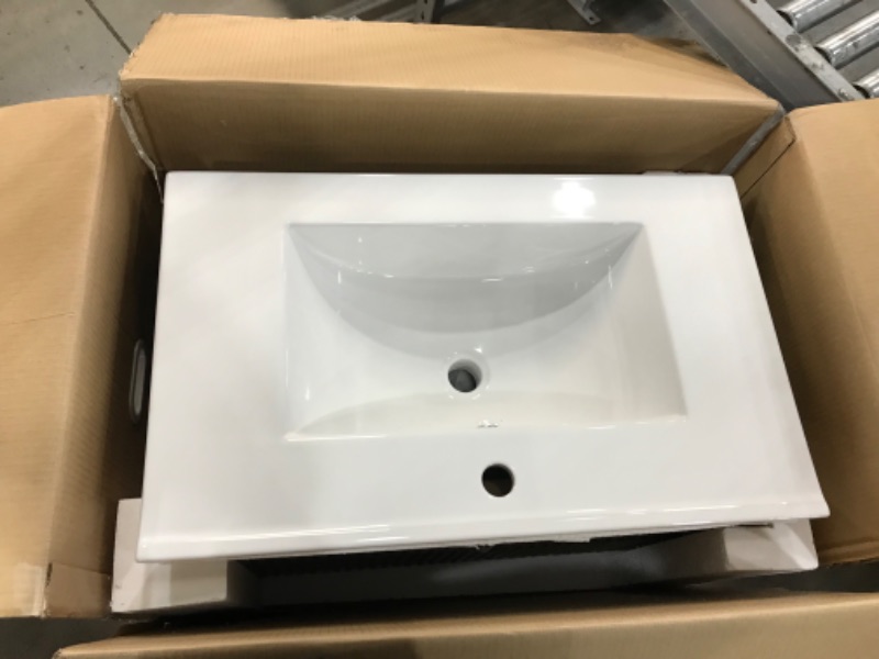 Photo 3 of 
Ari Kitchen and Bath
San Diego 30 in W x 18.7 in D x 19.50 H Bath Vanity in Weathered Fir with Ceramic Vanity Top in White with White Basin