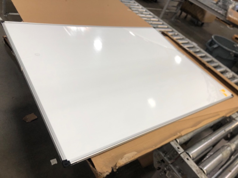 Photo 6 of DENTED/BENT BOARD XBoard Magnetic Whiteboard 48 x 36 Dry Erase Board Set- Single-Sided White Board 4 x 3 with 3 Dry Erase Markers & 4 Push Pin Magnets Packed Single Box 48" x 36"