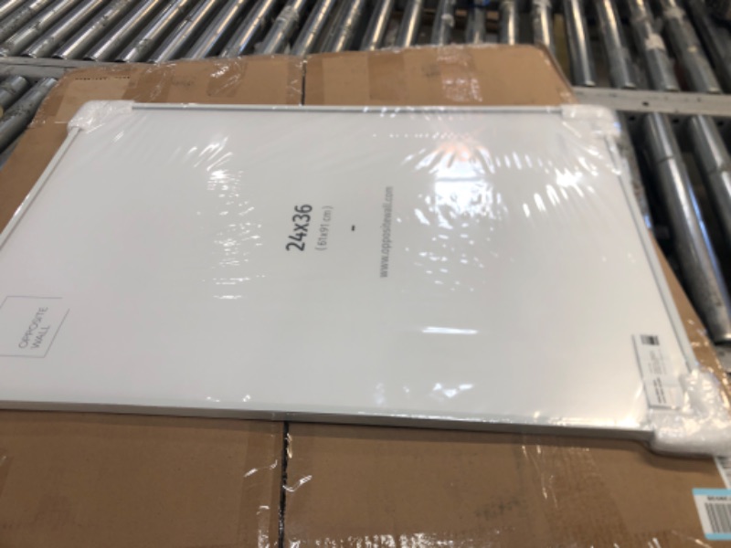 Photo 1 of Opposite Wall Aluminium Metal Picture Frame, 24x36 in. | 61x91 cm White Sleek Matte, Lightweight, Shatterproof and Durable, Perfectly Crafted for Picture, Poster, Photo and Collage Displays 24x36 in White