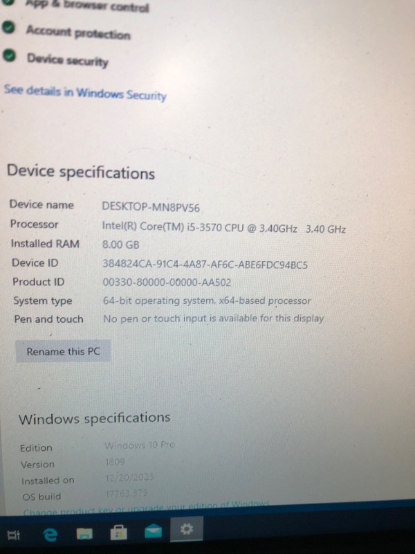 Photo 4 of ptiplex 7010 Intel Quad Core i5 3.2GHz, 8GB Ram, 500GB HDD, 19-inch LCD, DVD, WiFi, Keyboard, Mouse, Windows 10 Pro (Renewed)