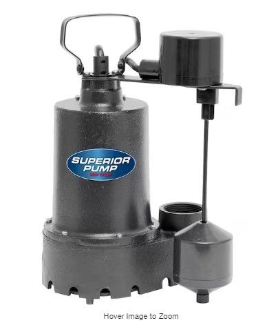 Photo 1 of 1/3 HP Submersible Cast Iron Sump Pump
