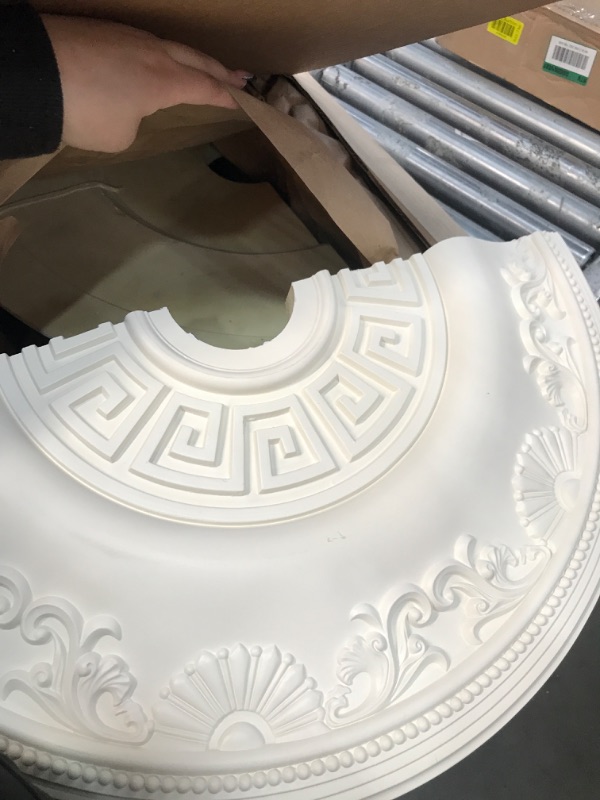 Photo 2 of 25-7/8 in. x 3-1/2 in. x 2-1/4 in. Nestor Urethane Ceiling Medallion, 2-Piece (Fits Canopies up to 5 in.)
