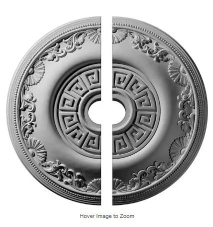 Photo 1 of 25-7/8 in. x 3-1/2 in. x 2-1/4 in. Nestor Urethane Ceiling Medallion, 2-Piece (Fits Canopies up to 5 in.)
