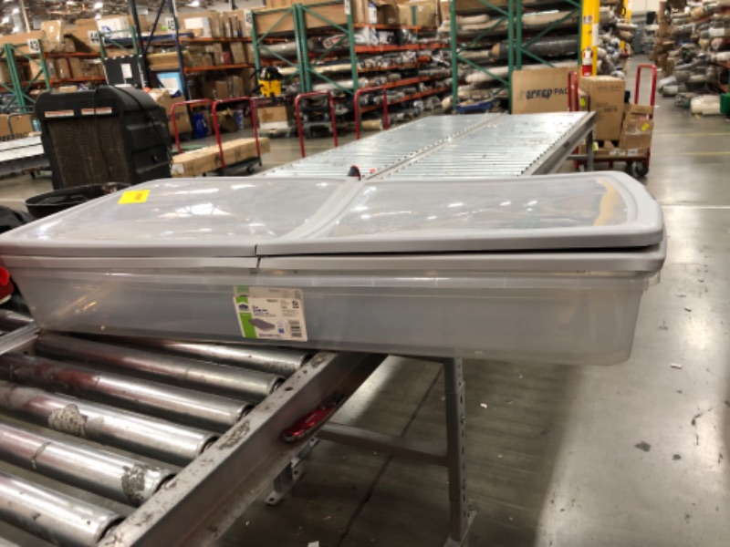 Photo 1 of 2pcks of Project Source 17.5-Gallon (70-Quart) Clear Underbed Tote with Standard Snap Lid | 7234-010-522