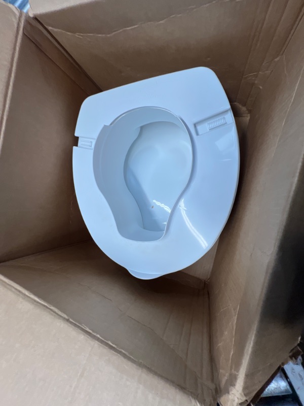 Photo 2 of Homecraft Savanah Raised Toilet Seat with Lid, 6" High Elevated Toilet Seat Locks Onto Standard Toilets, Portable Assistance Seat with Sturdy Brackets, Medical Aid for Elderly, Disabled, Limited Mobility 6" Seat with Lid