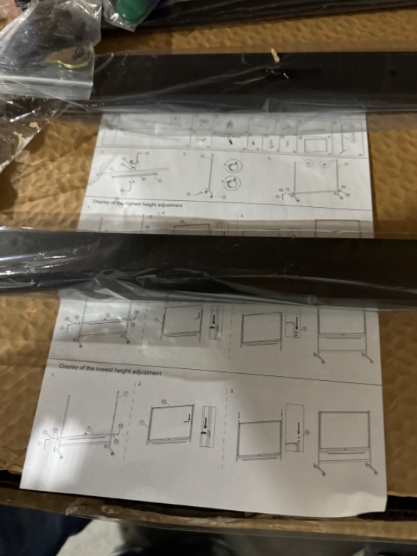 Photo 4 of ***READ NOTES***Large Dry-Erase Rolling Magnetic Whiteboard - 32 x 48Inches White Board Height Adjust Double Sides Mobile Portable Easel on Wheels