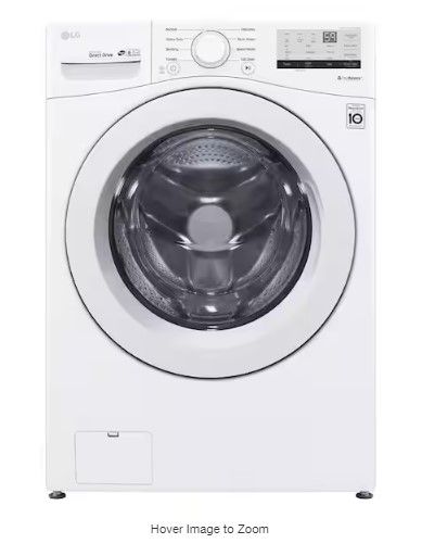 Photo 1 of  4.5 Cu. Ft. Stackable Front Load Washer in White with Coldwash Technology
