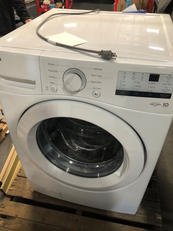 Photo 2 of  4.5 Cu. Ft. Stackable Front Load Washer in White with Coldwash Technology

