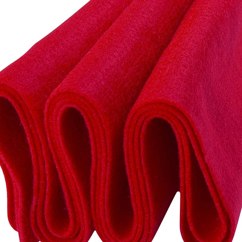 Photo 1 of (READ NOTES) TEXTILE RED FELT 47 1/2 INCHES WIDE 