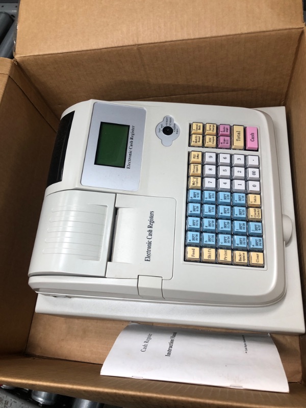 Photo 2 of *FOR PARTS SNKOURIN POS System Cash Register,Electronic Cash Register with Removable Cash Tray and Thermal Printer,Small Square Money Drawer Multifunction Cash Register for Small Business/Retail/Restaurant Style2