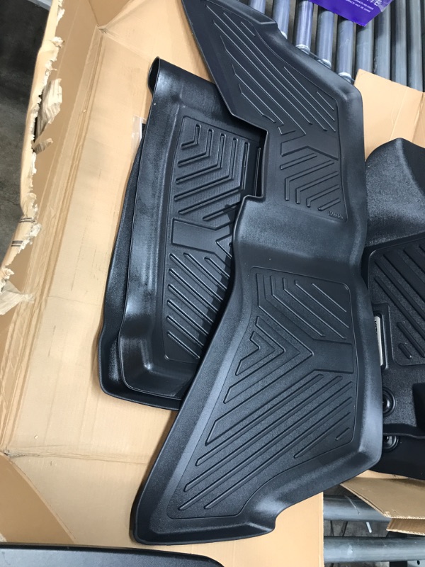 Photo 3 of YITAMOTOR Custom Fit 3 Row Floor Mats Compatible for 2016-2022 Honda Pilot 8 Passenger Model (No Elite Models), Front 1st & 2nd 3rd Seat Floor Liner Set Black All-Weather Guard