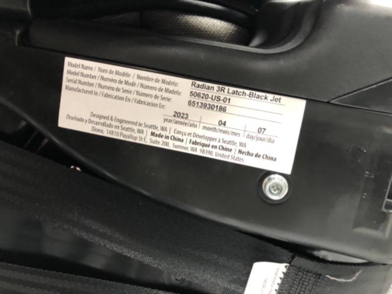 View 4 of Diono Radian 3R, 3-in-1 Convertible Car Seat, Rear Facing & Forward Facing, 10 Years 1 Car Seat, Slim Fit 3 Across, Jet Black Radian 3R Fits 3 Across Black Jet