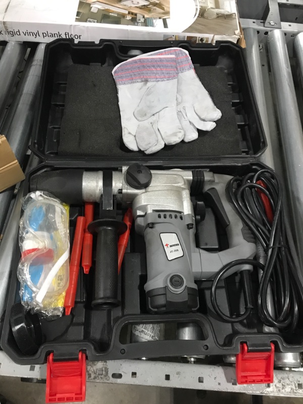 Photo 2 of ***PARTS ONLY*** SDS Plus 110V Rotary Hammer Drill, 11Amp Electric Drill with 3 Functions, Ideal for Concrete and Stones,come with flat and point chisel Grey