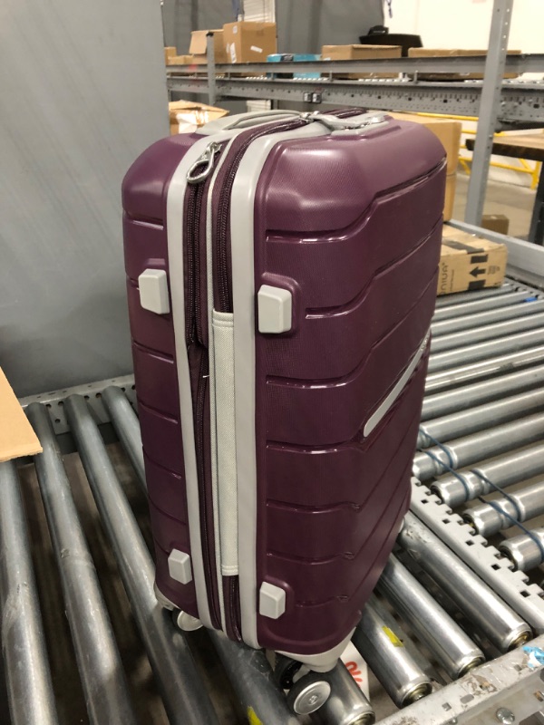 Photo 2 of **LOCKED**
Samsonite Freeform Hardside Expandable with Double Spinner Wheels, Checked-Medium 24-Inch, Amethyst Purple