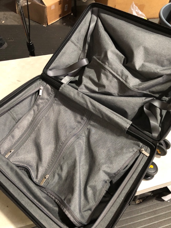 Photo 4 of * item used and damaged * see images 
LEVEL8 Road Runner Pro Carry-On Luggage, 20” Lightweight PC Hardside Suitcase 