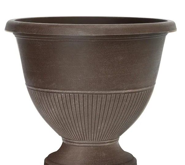 Photo 1 of 15 in. Rene Bark Brush Plastic Urn 6 PK