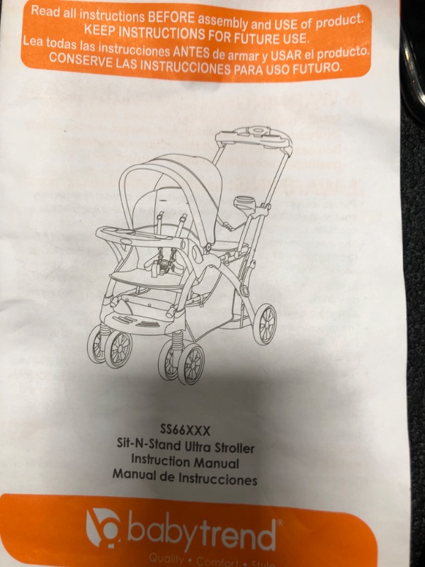 Photo 1 of Baby Trend Sit and Stand Double Stroller, Onyx
