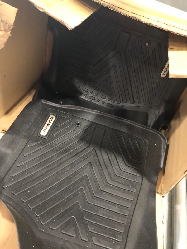 Photo 2 of ***MISSING FIRST AMND AND SECOND MATS*** YITAMOTOR Floor Mats 3 Row Compatible with 2008-2020 Grand Caravan / 2008-2016 Town & Country (Stow'n Go Only), Custom Fit Floor Liners Included 1st & 2nd 3rd Row All Weather Protection