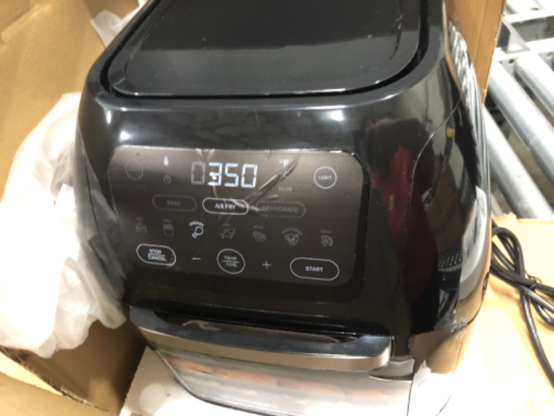 Photo 2 of ***NON FUNCTIONAL PARTS ONLY*** CHEFMAN Multifunctional Digital Air Fryer+ Rotisserie, Dehydrator, Convection Oven, 17 Touch Screen Presets Fry, Roast, Dehydrate, Bake, XL 10L Family Size, Auto Shutoff, Large Easy-View Window, Black 10 QT Air Fryer