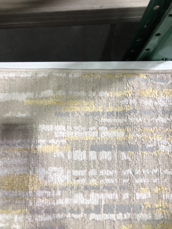 Photo 4 of ***DAMAGED - SEE PICTURES***
nuLOOM Emersyn Contemporary Textured Abstract Crosshatch Runner Rug, 2' 8" x 8', Gold