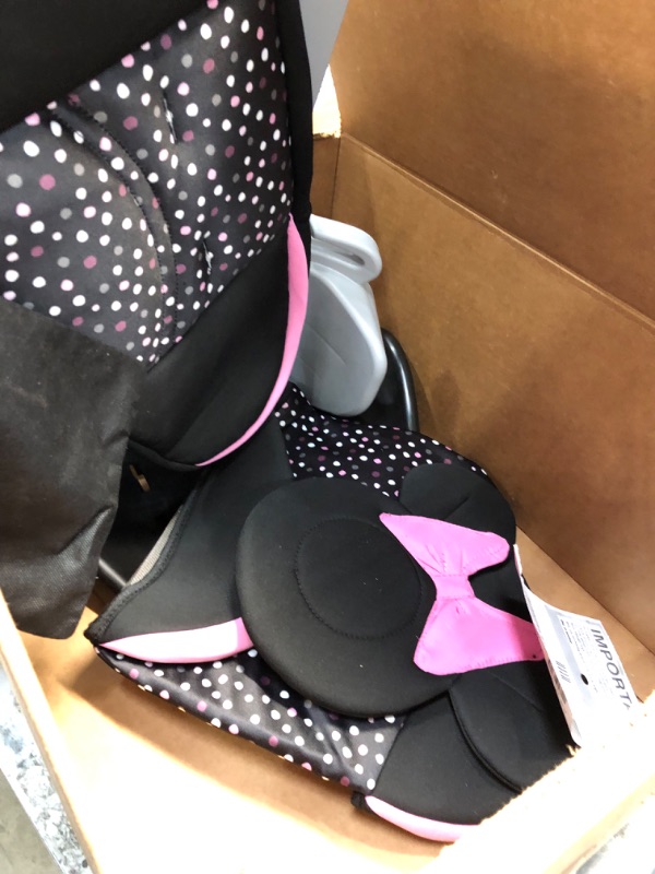 Photo 4 of Disney Baby Pronto! Belt-Positioning Booster Car Seat, Belt-Positioning Booster: 40–100 pounds, Minnie Dot Party