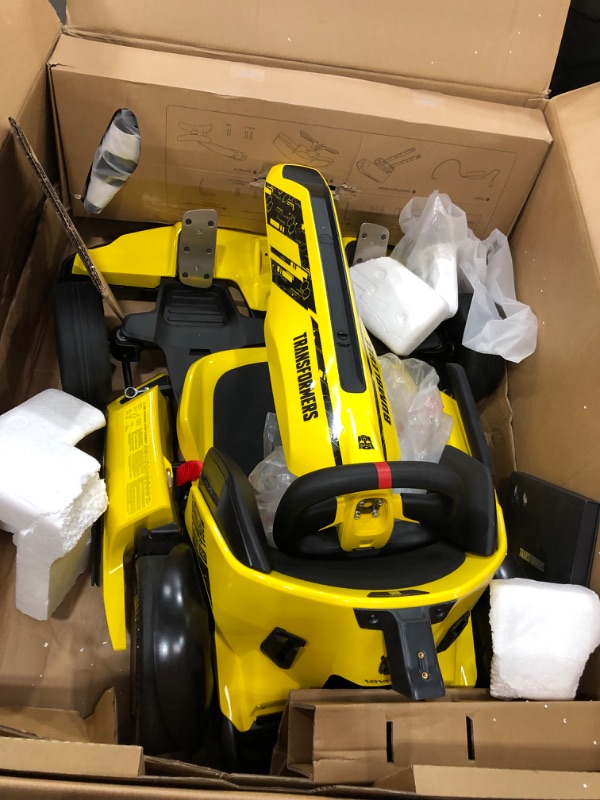 Photo 1 of Segway Transformers Electric GoKart Pro Bumblebee Limited Edition,Yellow & Ninebot S Smart Self-Balancing Electric Scooter with LED Light, Portable and Powerful, White