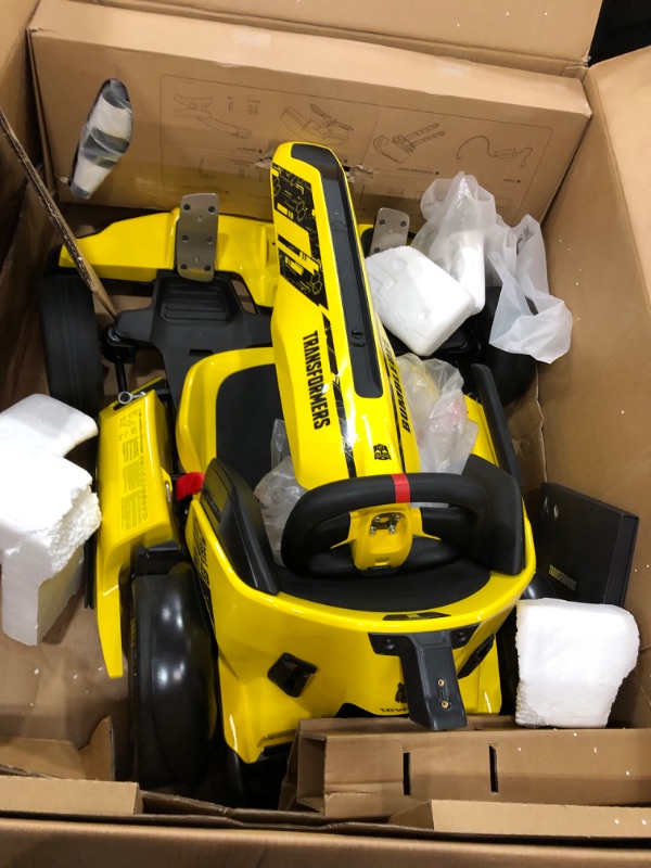 Photo 1 of Segway Transformers Electric GoKart Pro Bumblebee Limited Edition,Yellow & Ninebot S Smart Self-Balancing Electric Scooter with LED Light, Portable and Powerful, White