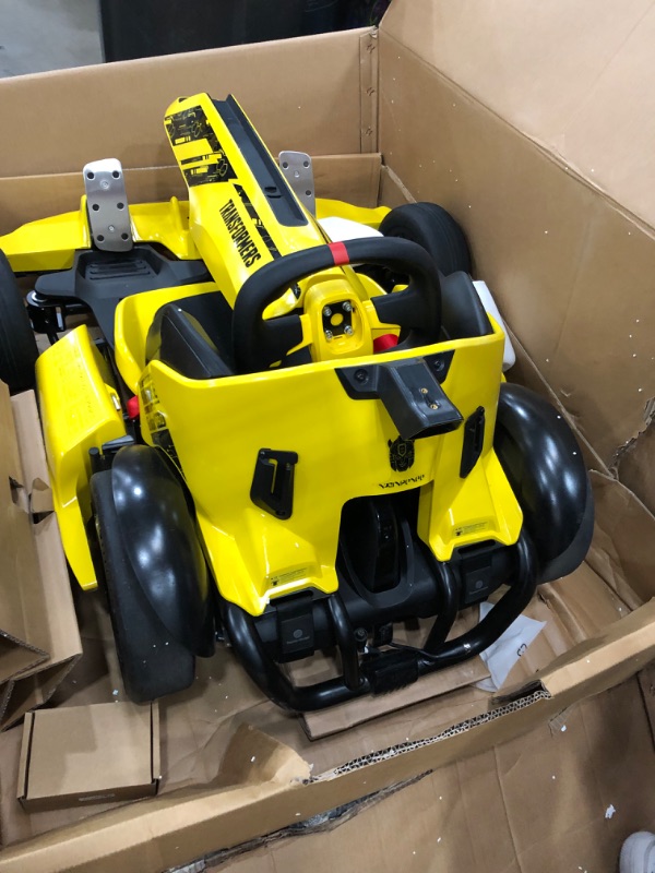 Photo 1 of Segway Transformers Electric GoKart Pro Bumblebee Limited Edition,Yellow & Ninebot S Smart Self-Balancing Electric Scooter with LED Light, Portable and Powerful, White