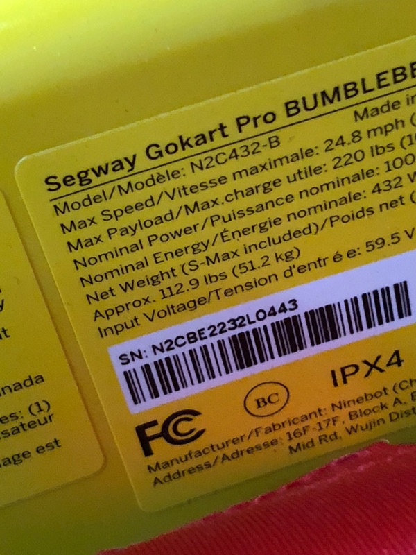 Photo 1 of Segway Transformers Electric GoKart Pro Bumblebee Limited Edition,Yellow & Ninebot S Smart Self-Balancing Electric Scooter with LED Light, Portable and Powerful, White