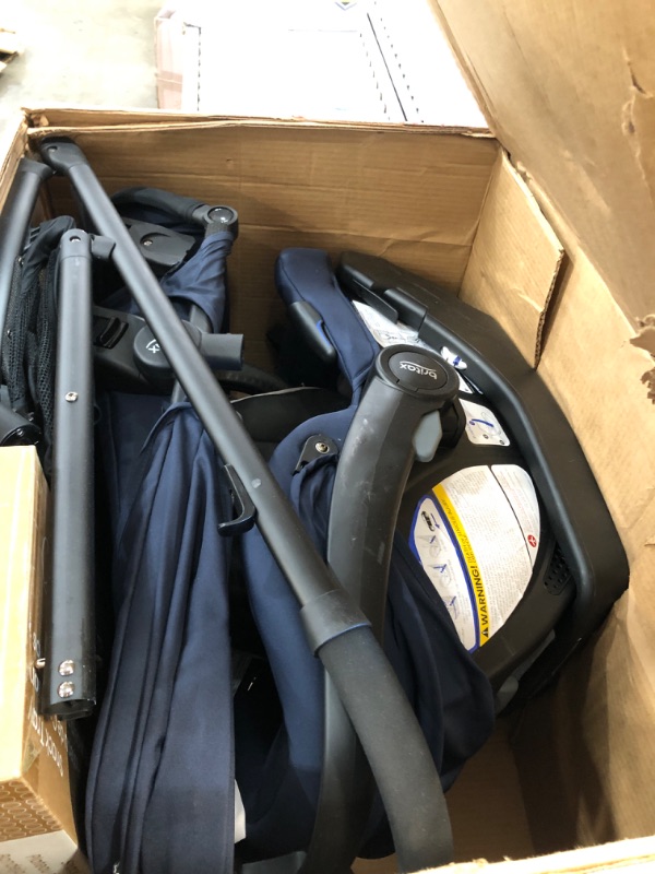 Photo 2 of Britax Willow Brook Baby Travel System, Infant Car Seat and Stroller Combo with Aspen Base, ClickTight Technology, RightSize System and 4 Ways to Stroll, Navy Glacier Willow Brook Navy Glacier