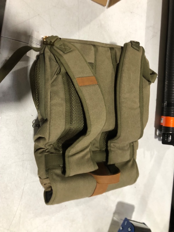 Photo 3 of ***USED AND DIRTY - SEE PICTURES***
Endurax Canvas Camera Backpack Bag, Olive Green