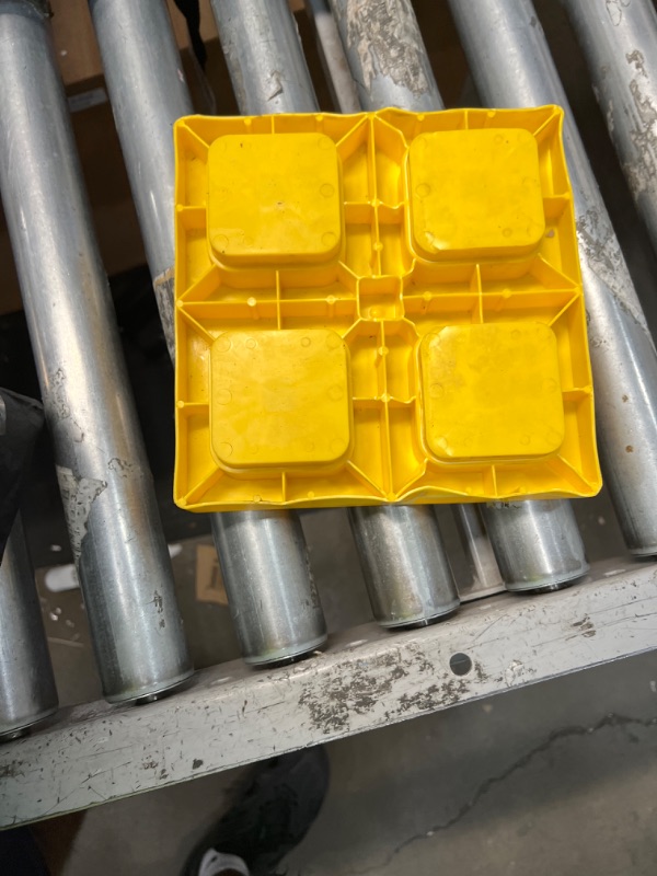 Photo 1 of Camco Heavy-Duty Leveling Blocks | Compatible with Single Wheels, Double Wheels, Hydraulic Jacks, Tongue Jacks and More | Yellow | 10-pack (44510) Leveling Blocks - 10 Pack Frustration Free Packaging