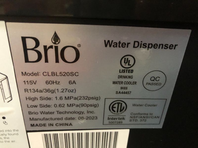 Photo 11 of ***DAMAGED - UNTESTED - SEE NOTES***
Brio Self Cleaning Bottom Loading Water Cooler Water Dispenser - Limited Edition