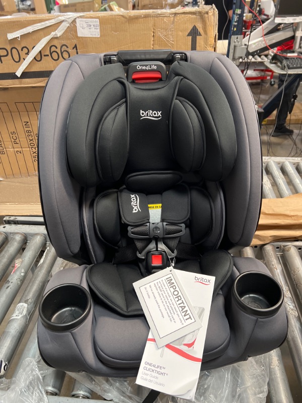 Photo 2 of Britax One4Life Convertible Car Seat, 10 Years of Use from 5 to 120 Pounds, Converts from Rear-Facing Infant Car Seat to Forward-Facing Booster Seat, Machine-Washable Fabric, Onyx Stone