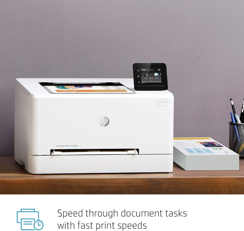 Photo 1 of HP Color Laserjet Pro M255dw Wireless Laser Printer, Remote Mobile Print, Duplex Printing (7KW64A), White, 
