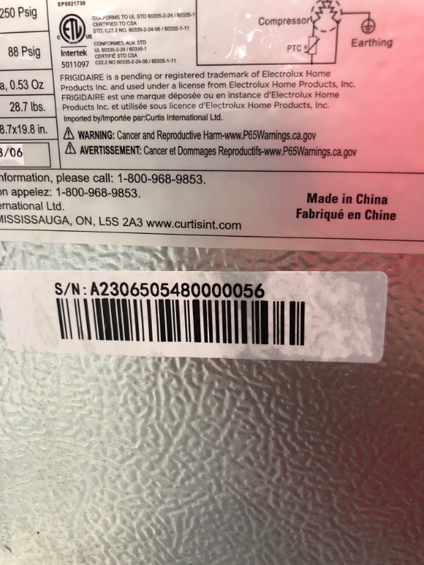 Photo 6 of (PARTS ONLY)FRIGIDAIRE Coral EFR176- AMZ Retro Mini Refrigerator-Energy Saving-Adjustable Thermostat Control-Side Mounted Bottle Opener-Ideal for for Dorm, Office, RV, Garage, Apartment 1.6 Cubic Feet

