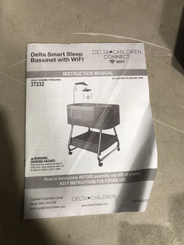 Photo 3 of **NONFUNCTIONAL - MISSING MOST OF THE PARTS - FOR PARTS***
Delta Children Nod Bassinet - Smart Sleeper with Auto Glide Motion