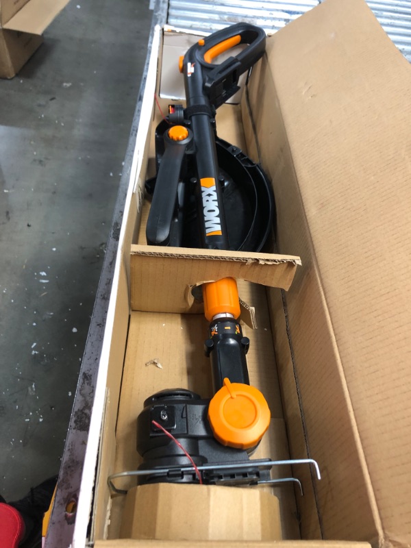 Photo 1 of Worx WG170 GT Revolution 20V 12 Inch Grass Trimmer/Edger/Mini-Mower (Batteries & Charger Included) & WA3578 - PowerShare 20V 4.0Ah, Lithium Ion High Capacity Battery, Orange and Black 2 X 20V 2.0Ah Batteries Included Revolution + Capacity Battery