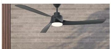 Photo 1 of *FOR PARTS*- Minka Ceiling Fan Co. Ormond 60-in Matte Black LED Indoor Ceiling Fan with Light Remote (3-Blade)