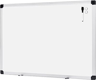 Photo 1 of MISSING ATTACHMENTS/ACCESSORIES; DAMAGED BOARD/FRAME**Amazon Basics Magnetic Dry Erase White Board, 36 x 48-Inch, Aluminum Frame, Silver/White